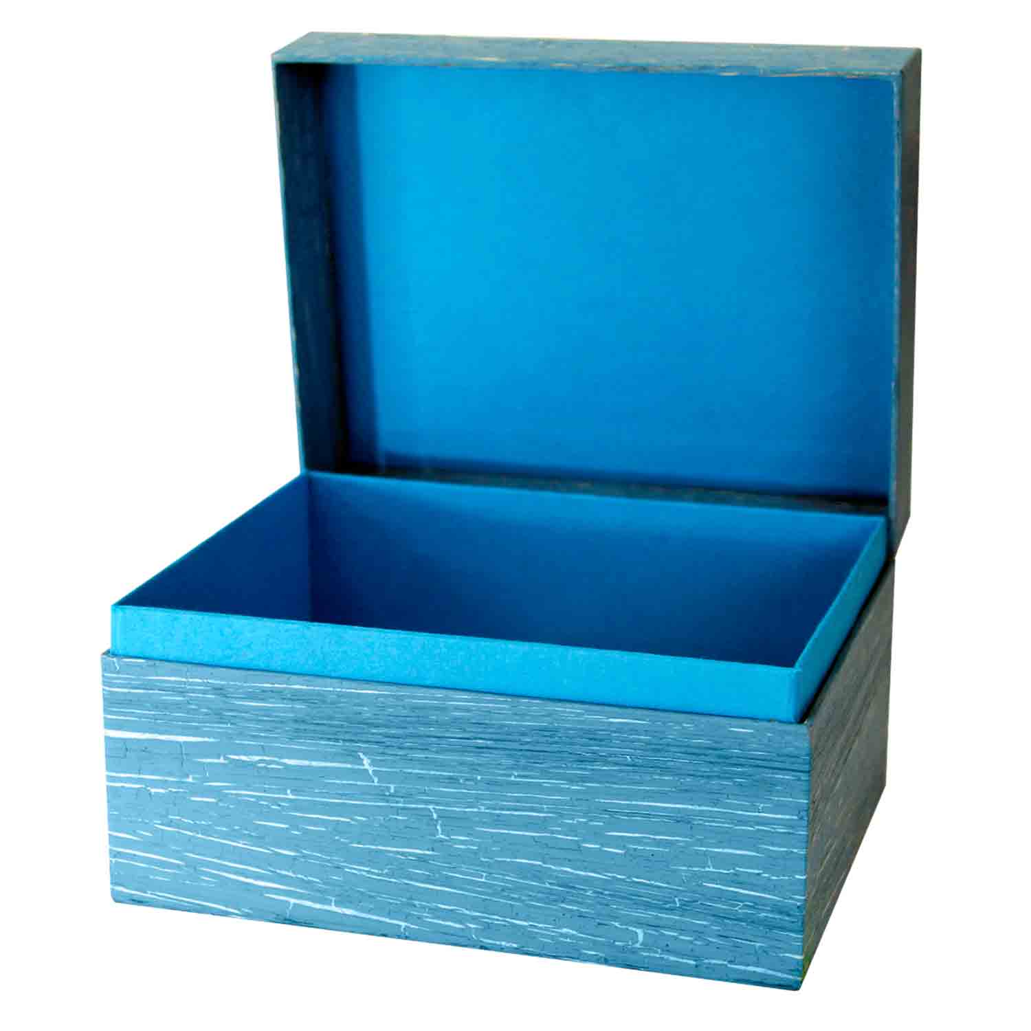 EarthUrn Chest Biodegradable Urn for Ashes in Blue - Small