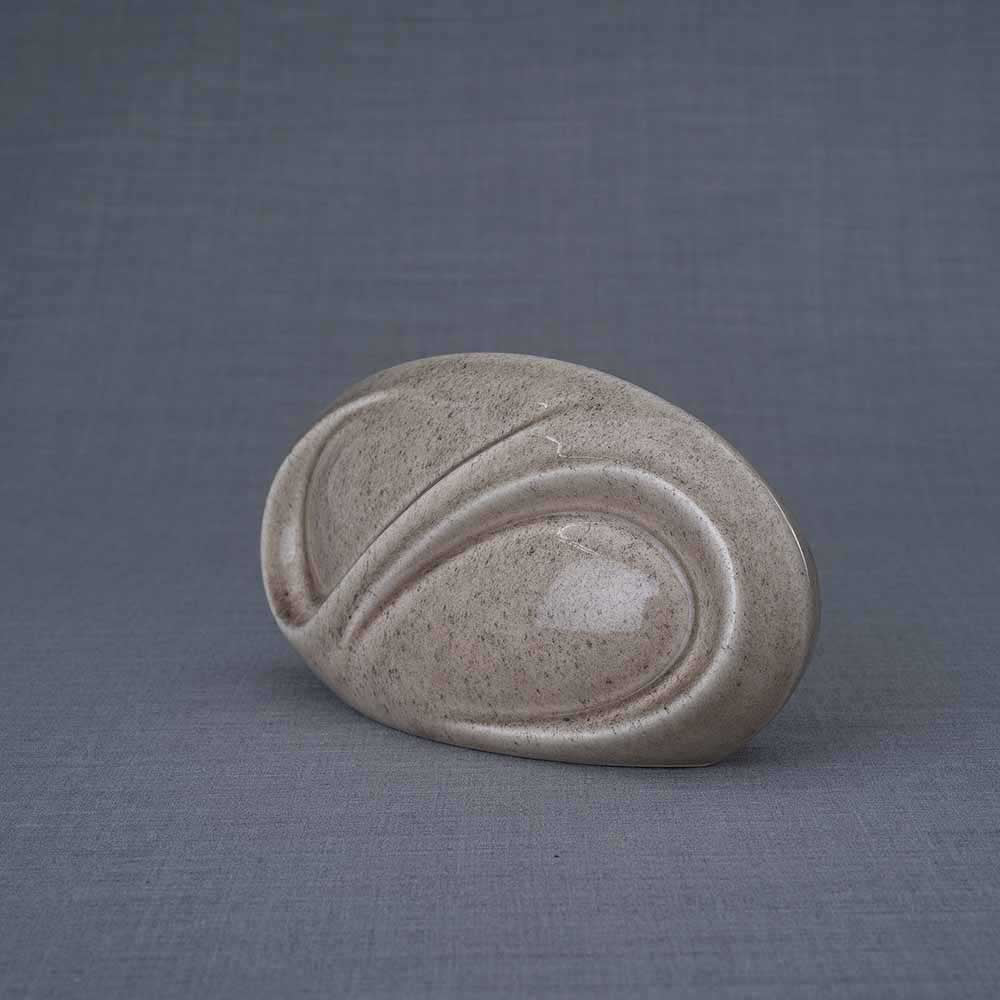 Infinity Ashes Keepsake Urn in Beige Grey Right View
