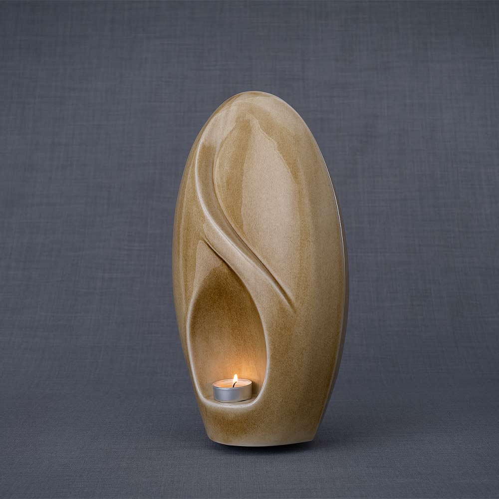 Infinity Cremation Urn for Ashes in Dark Sand Right Turn