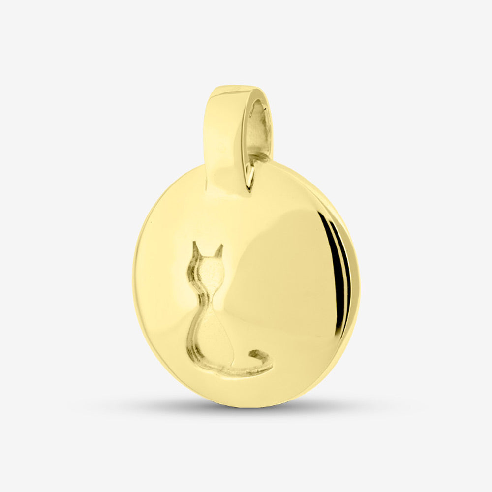 Self fill Cat Memorial Ashes Pendant in Gold