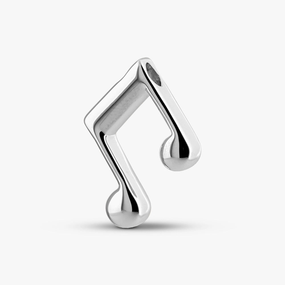 Self fill Double Eighth Note Memorial Ashes Pendant in Silver