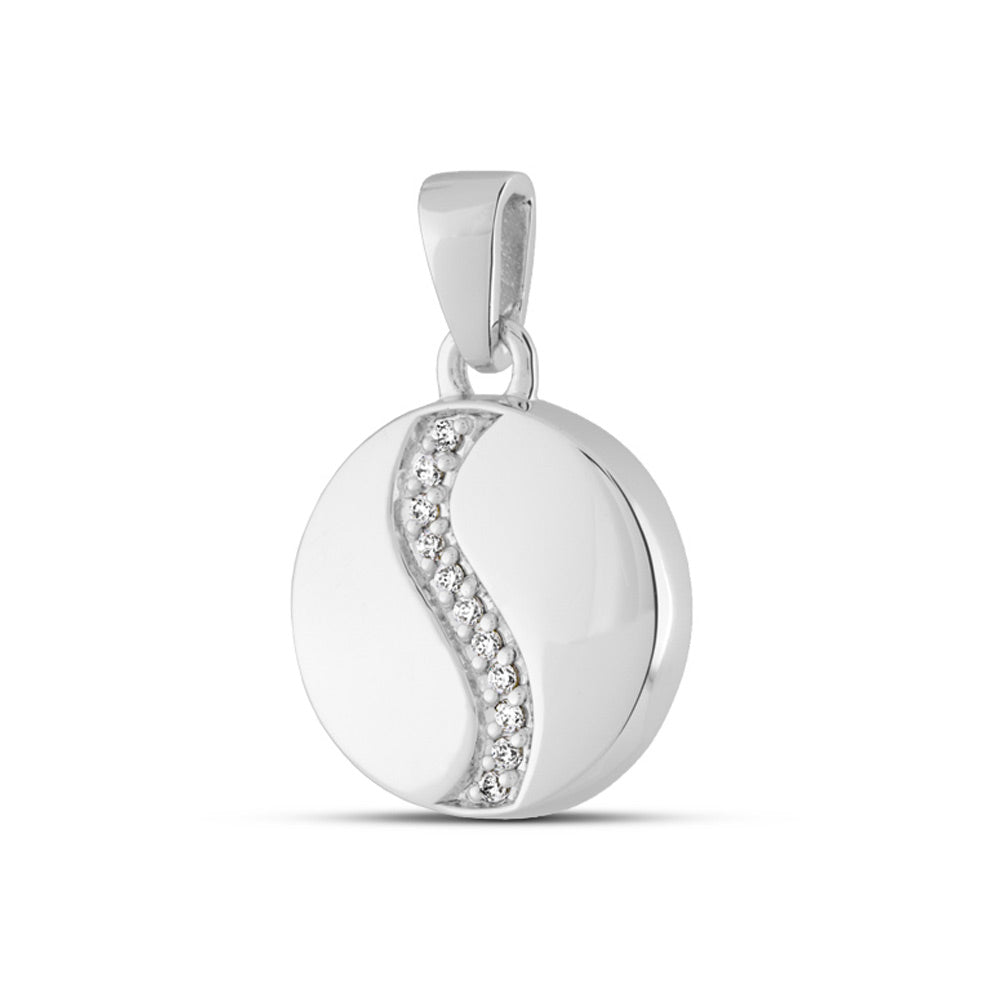 Self fill Flow Memorial Ashes Pendant in Silver