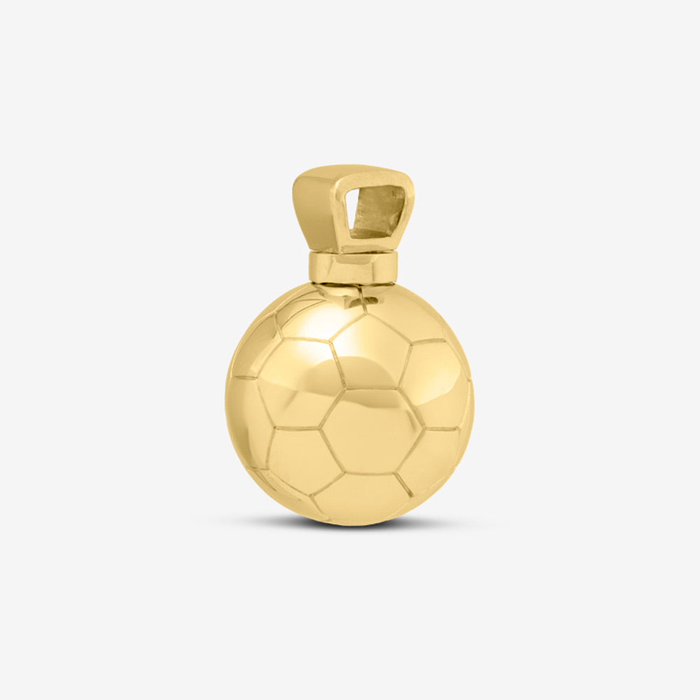 Self fill Football Memorial Ashes Pendant in Gold
