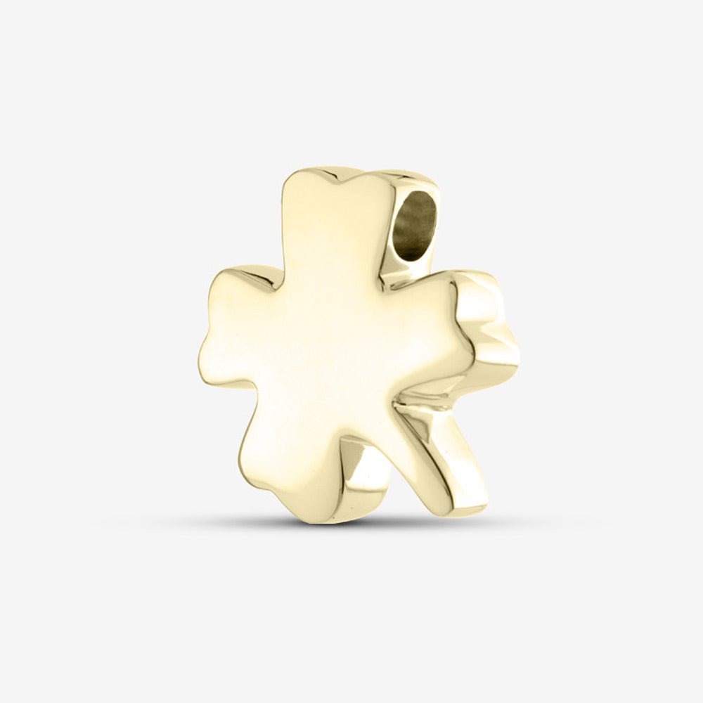 Self fill Four leaf Clover Memorial Ashes Pendant in gold