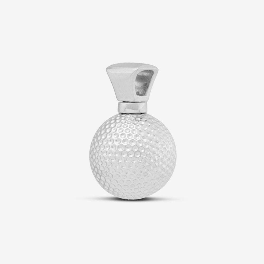 Self fill Golf Ball Memorial Ashes Pendant in Silver