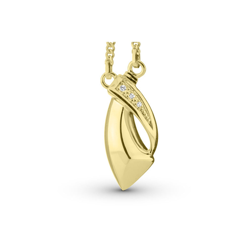 Self fill Harmony Memorial Ashes Pendant in Gold