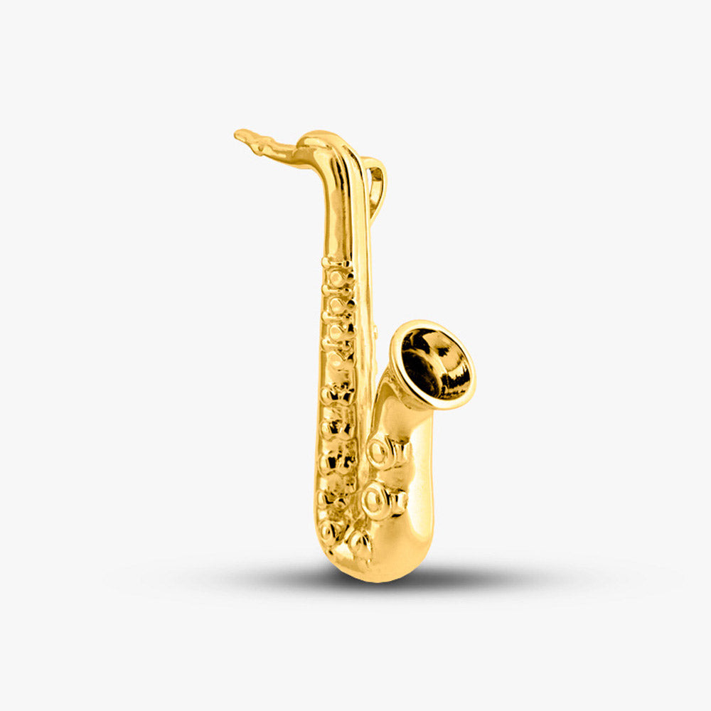 Self fill Saxophone Memorial Ashes Pendant in Gold