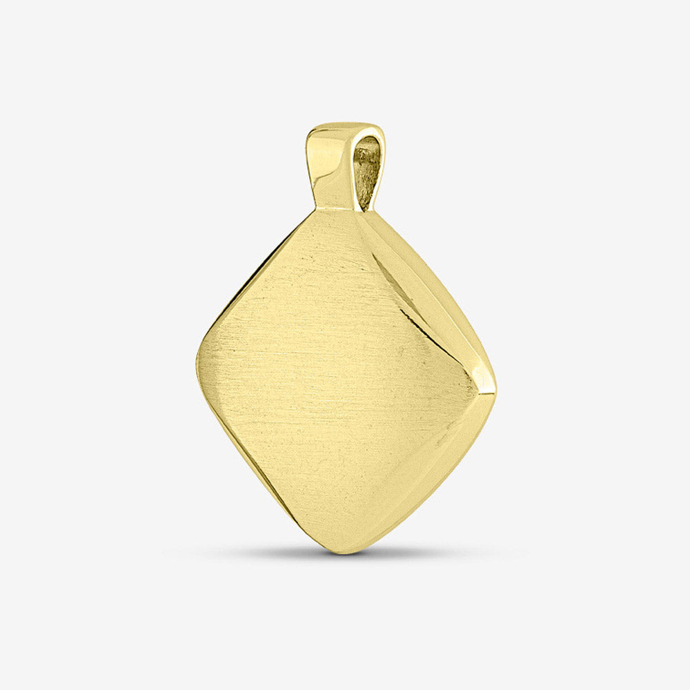 Self fill Square Memorial Ashes Pendant in Gold