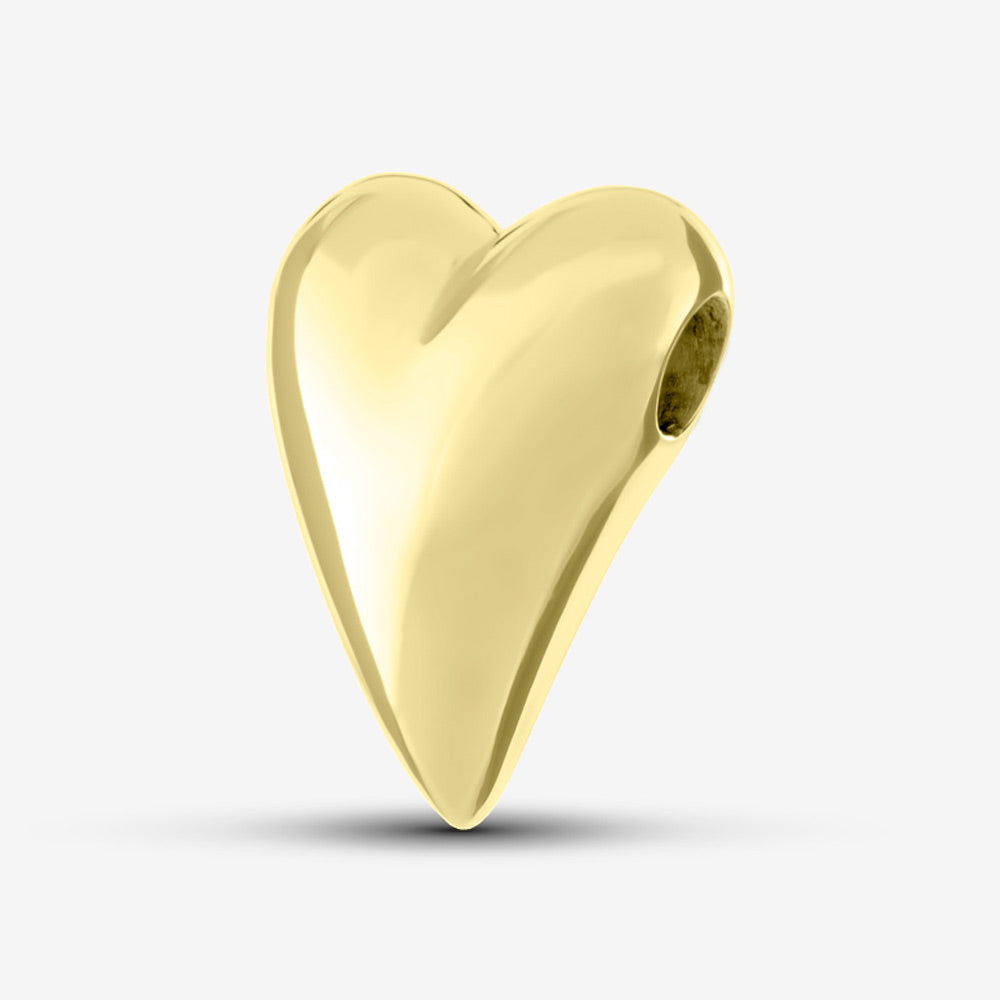 Self fill Tall Heart Memorial Ashes Pendant in Gold