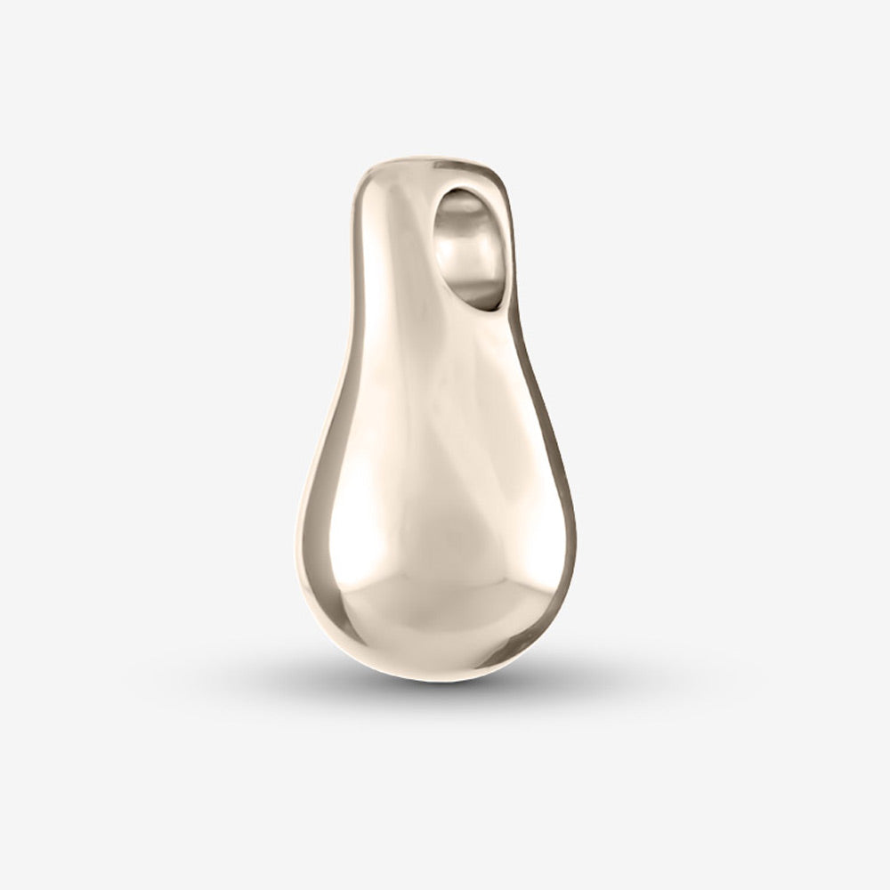 Self fill Teardrop Memorial Ashes Pendant in White Gold