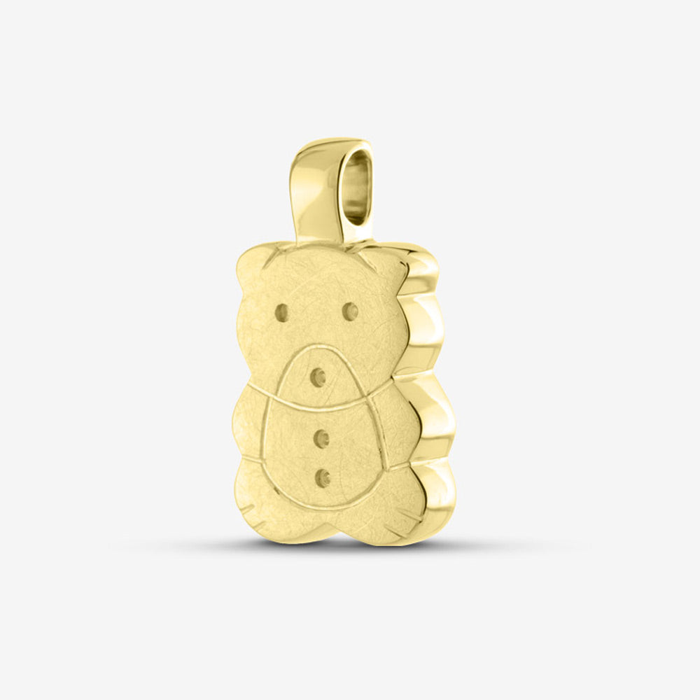 Self fill Teddy Bear Memorial Ashes Pendant in Gold