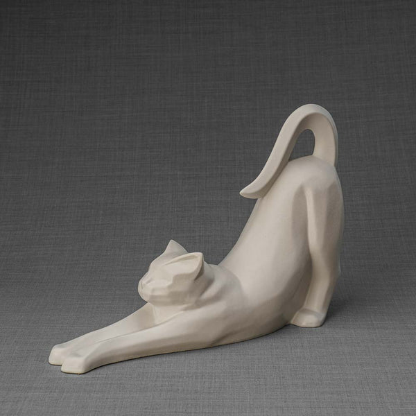 White cat outlet urn