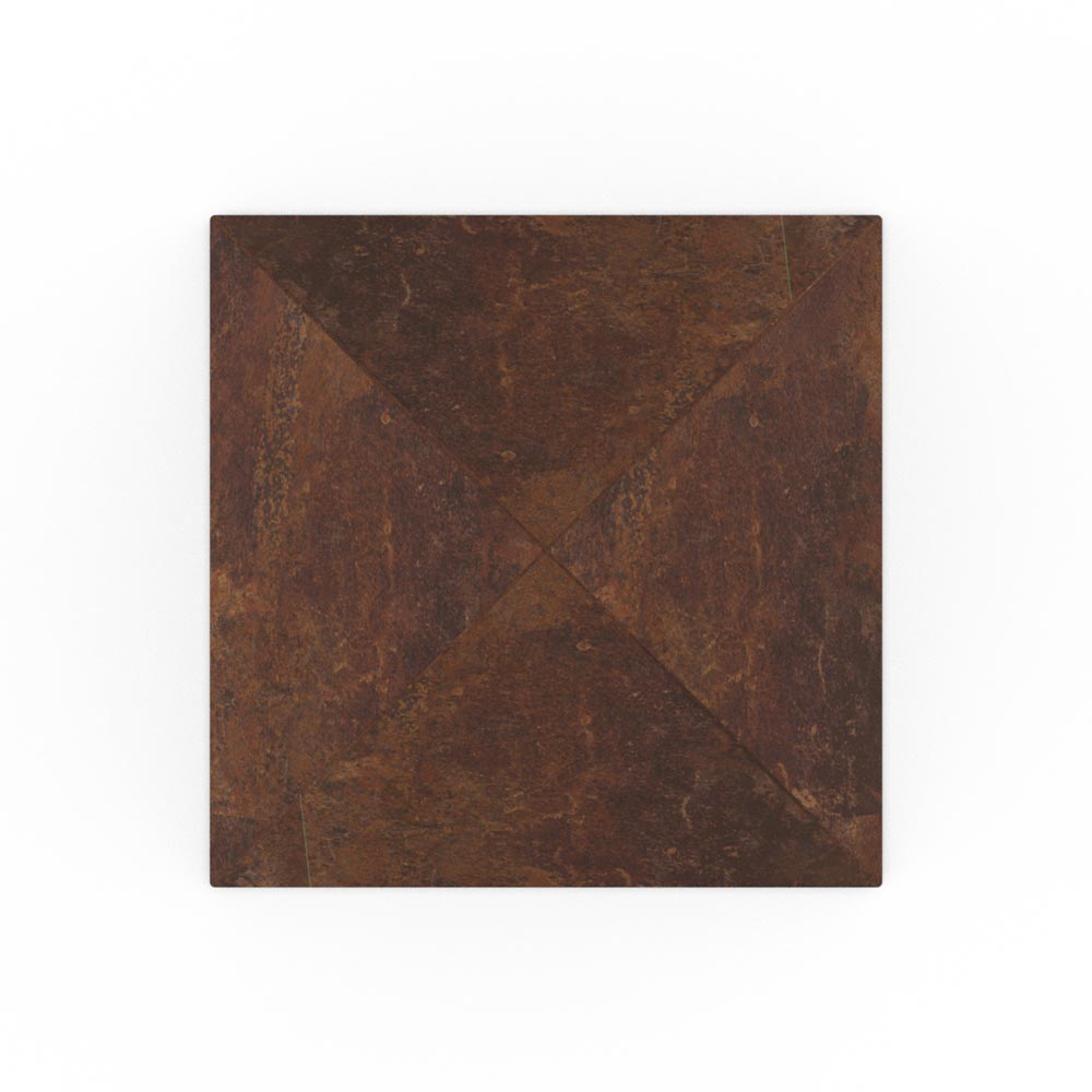 Pyramid Ashes Keepsake Urn in Brown Bronze Top View